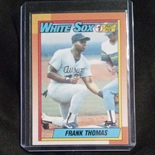 Topps 1990 Frank Thomas Rookie Name on Front Base #414 Chicago White Sox