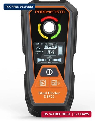Rechargeable 6 in 1 Stud Finder Wall Scanner POROMETISTO, Positioning Hole for P