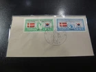 KOREA 1951 Sc#143-44 United Nation Denmark Flag FDC VF #13