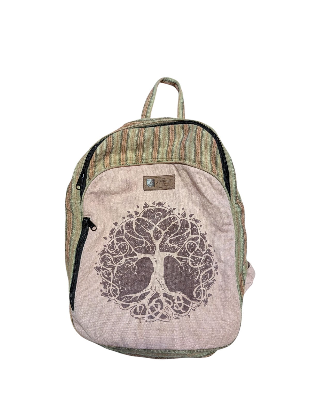 Mochila para computadora portátil Tree of Life bolsa de viaje ligera cáñamo del Himalaya boho hippie