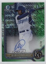 2022 Bowman Green Shimmer Refractor 23/99 Wilmin Candelario #CPA-WC Auto 0s55