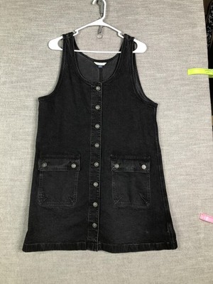 American Eagle Dress Womens Large Black Denim Tank Shift Button Front Pockets | eBay American Eagle Dress Womens Large Black Denim Tank Shift Button Front Pockets | eBay