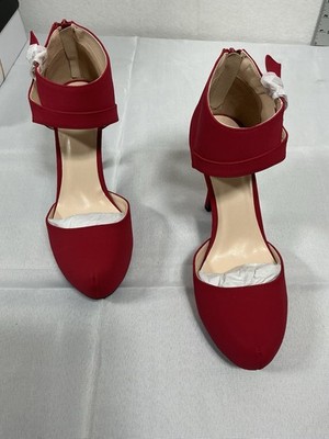 Womans New Qupid Trench-244 Stiletto Dress Shoe Size 8.5 Red