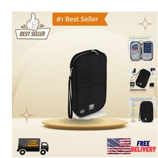 RFID Travel Document Organizer Wallet - Waterproof Passport Holder for Families