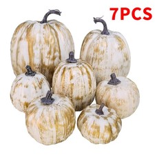 7PCS Large Artificial Foam Pumpkin Simulation Props Halloween Decorations Party