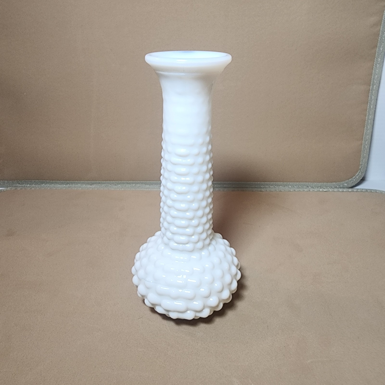 Vintage E.O. Brody White Milk Glass M-2000 Hobnail 7.5