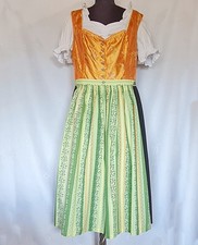 DRESS VINTAGE LANDHAUS TRACHTEN TYROL OKTOBERFEST DIRNDL SATIN WOMENS US 18 EU46