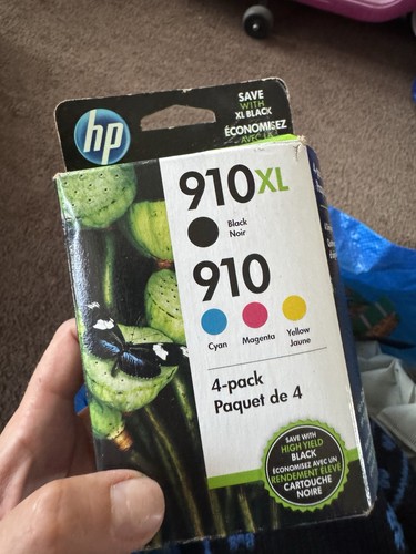 4er-PACK HP ORIGINAL 910XL SCHWARZ & 910 FARBE TINTE (EINZELHANDELSVERPACKUNG) OFFICEJET PRO 8020