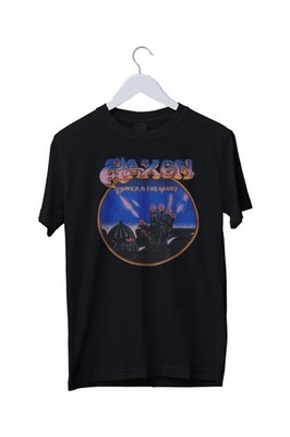 Saxon Band Graphic Print Unisex Herren T-Shirt Herren S M L XL 2 3 4 XL  