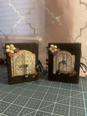 Enchanted Woodland Keepsake Mini Junk Journals Handmade Fabric Cover 4x3 Inches