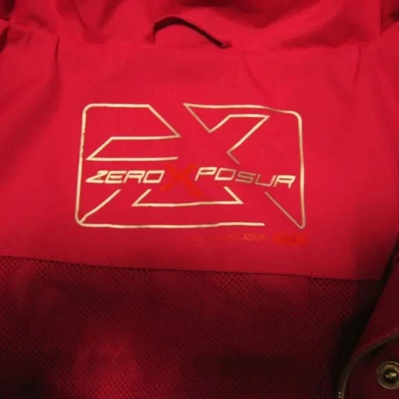 Zero X Posur full zip women's rain coat with hood Red size 1X - Image 3 of 4