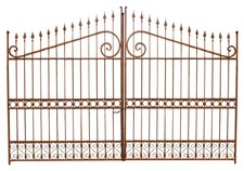 Cancello ferro pieno forgiato a mano anticato Biscottini 402x10x263 Made Italy