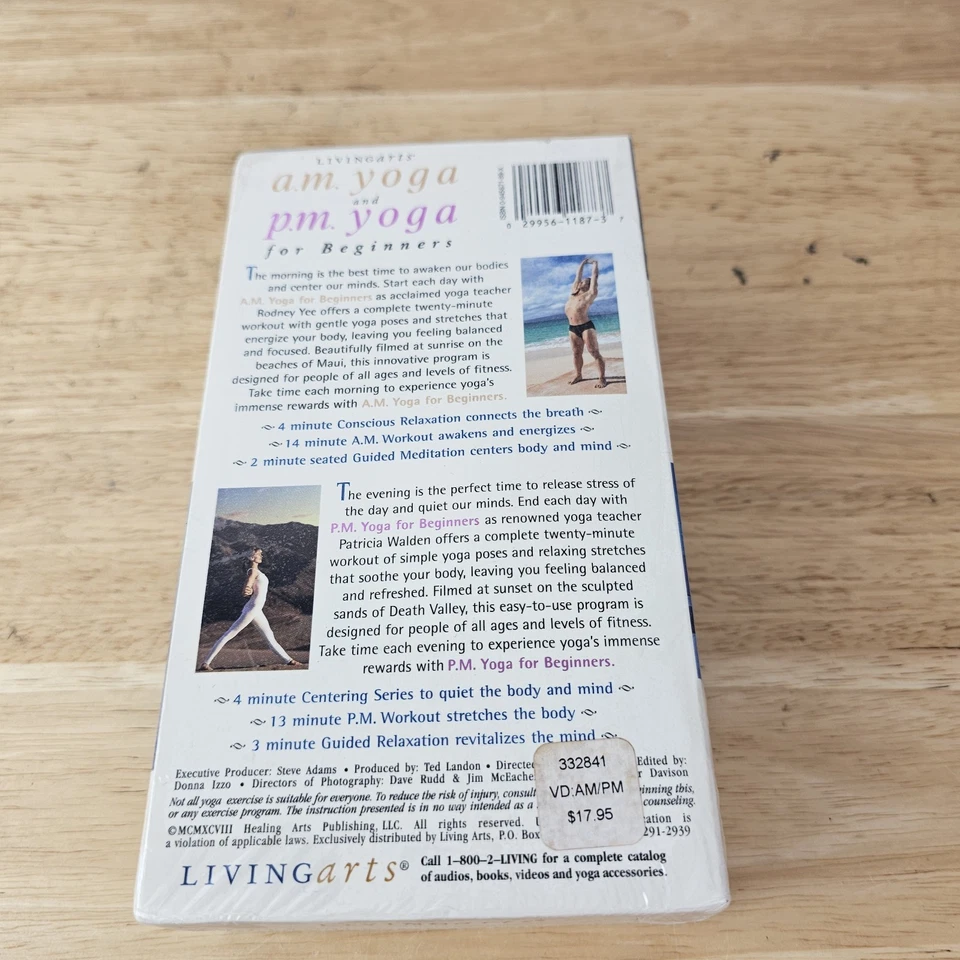Gaim Living Yoga A.M. P.M. for Beginners Workout VHS Lot 2 Videos for Exercise - Image 3 of 4