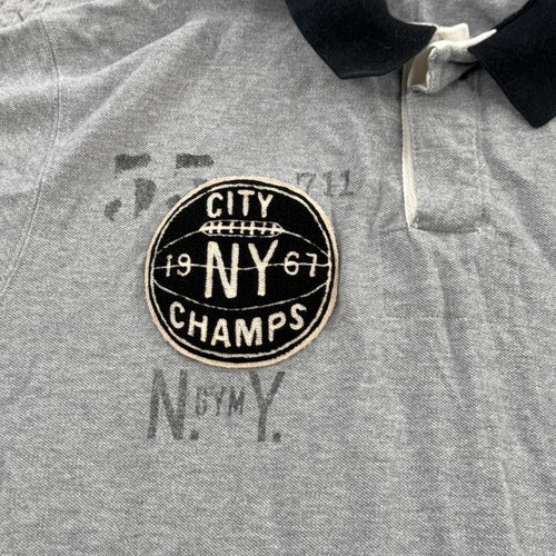 Polo Ralph Lauren Para Hombres XL City Champs 1967 Gris Spellout Rugby Brooklyn - Imagen 3 de 11