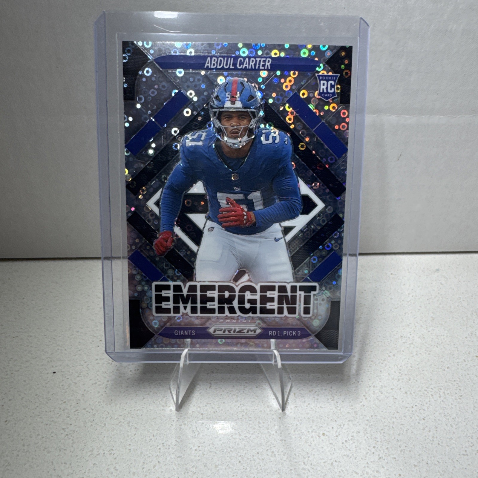2025 Prizm Emergent Disco Abdul Carter RC New York Giants