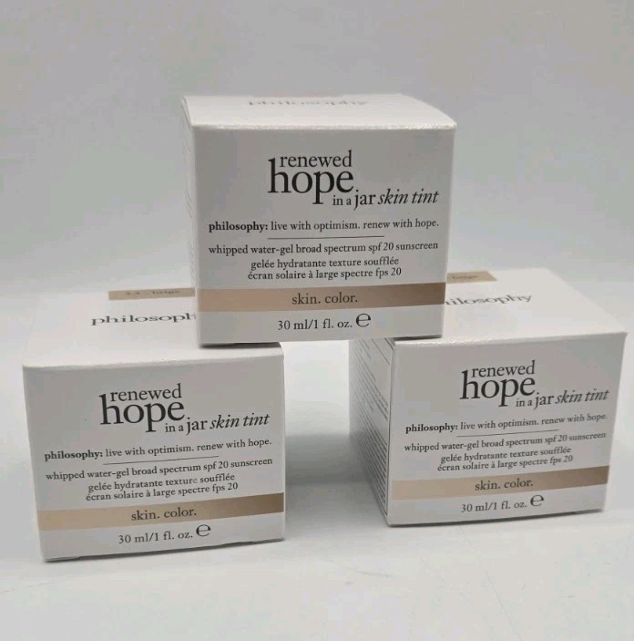 3X Philosophy Renewed Hope Tinted Moisturizer Skin Tint 5.5 Beige 1oz Each