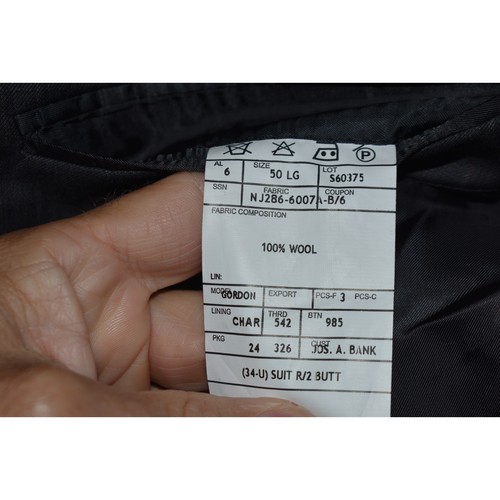 Traje Jos A Bank 2 Piezas Hombre Talla Chaqueta 50 Largo 2Btn Gris Lana Pantalones 46 x 31 - Imagen 9 de 11