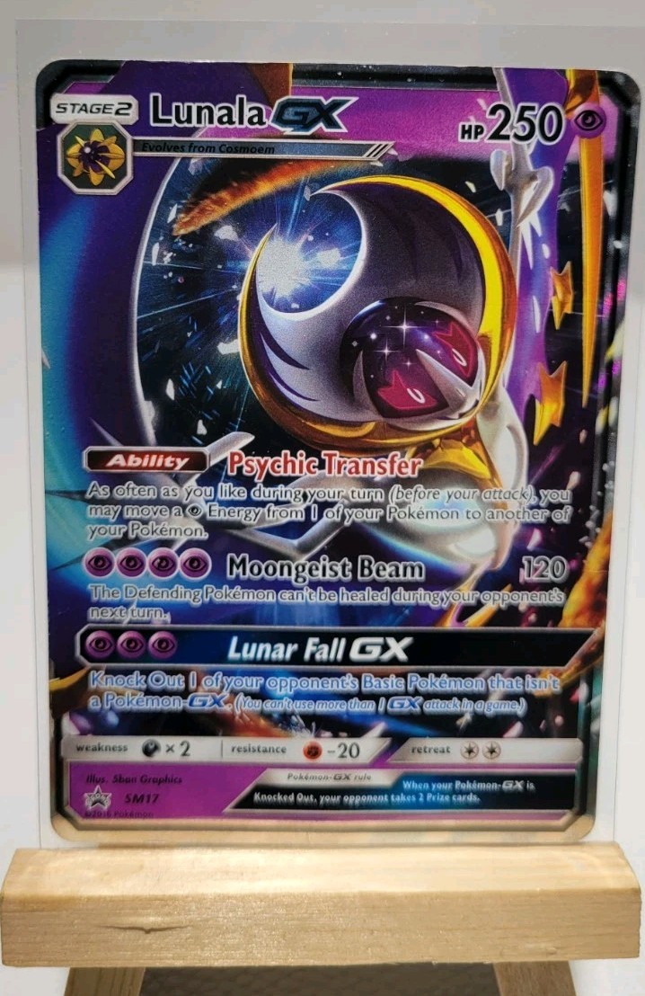 Lunala GX SM17 Sun & Moon Black Star Promo Holo Pokemon Card