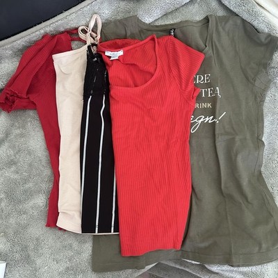 5 Tshirts Tops -Set Gr Xs Takko New Yorker Damen Kurz Kurzarm Sommer