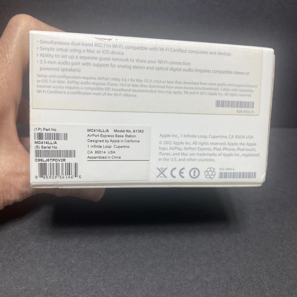苹果 AirPort Express 基站 802.11n Wi-Fi 路由器型号 A1392 MC414L/A — 第 3/4 张图片