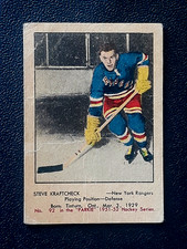 STEVE KRAFTCHECK RC 1951-52 PARKHURST 51-52 #92 GOOD+            87378