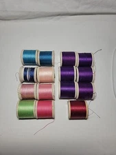 Lot of 15 spools of Vintage Coats Super Sheen multi purpose thread