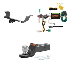 CURT Trailer Hitch Package 2in Receiver, Wiring Harness, 45134 Ball Mount #13093