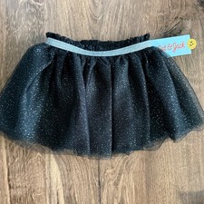 Cat Jack Baby Toddler Girls Black Silver Glitter Tulle Skirt 18M NWT Holiday