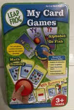 Vintage Leap Frog My Card Games Alphabet Go Fish Math Rummy In Tin Fast Shipping