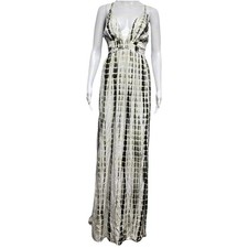 NWT Fashion Nova Womens Maxi Dress Tie Dye Hunter White Rayon Sleeveless Size 1X