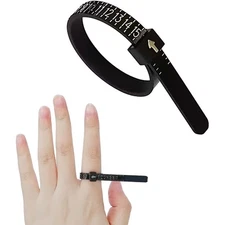 US Ring Sizer Measuring Gauge Tool 1 to 17 Sizes Plastic Finger Size Measure