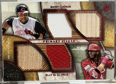 2025 Topps Museum Elly De La Cruz Barry Larkin /10 Dual-Player Primary Pieces