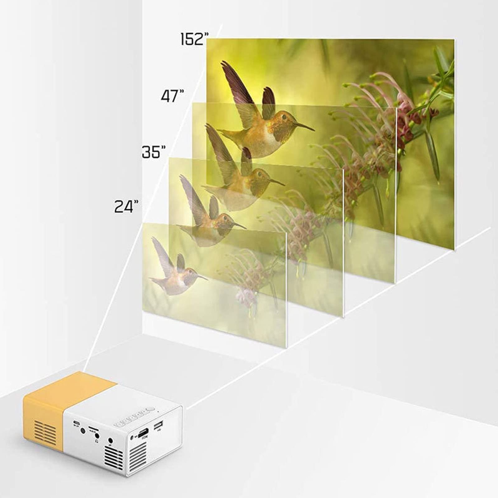 Mini projecteur HD 1080p compact pour petits espaces et appartements - 4