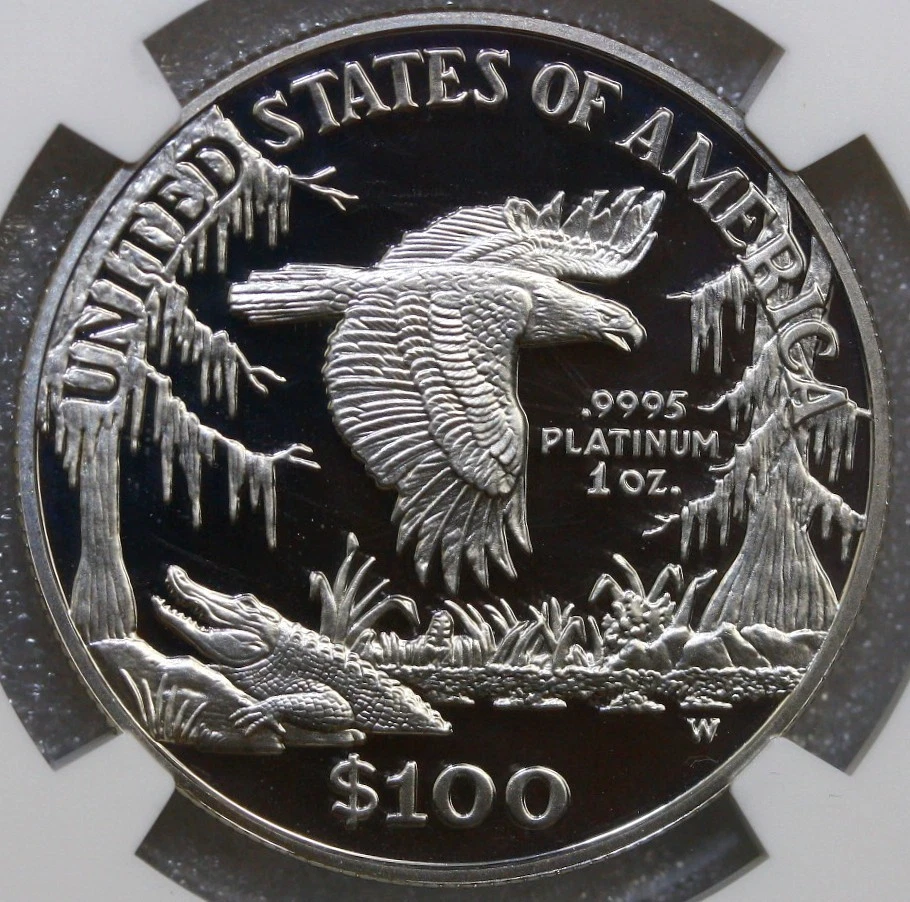 1999-W $100 PLATINUM EAGLE STATUE OF LIBERTY NGC PROOF PF70 ULTRA CAMEO - Image 2 of 4