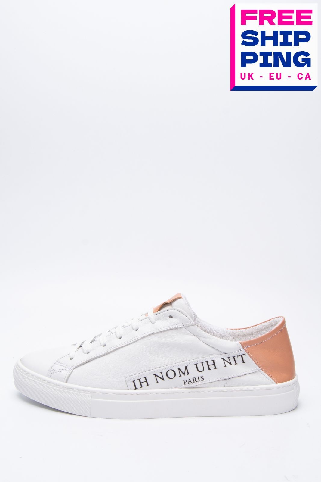 RRP€500 IH NOM UH NIT Leather Sneakers US10 UK9 EU43 White Made in Italy