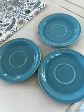 Homer Laughlin Carnival Mother’s Oats Fiesta Ware Saucers Set of 3