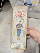 Foot Gard Half Hose Mercerized Silk Lisle Vintage Box Empty