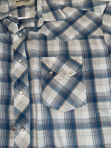 rustler pearl snap shirt Men’s L Western - Picture 2 of 7