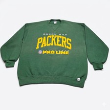 Extra Large VTG 90s Green Bay Packers Sweatshirt Russell Athletic Pro Line Made