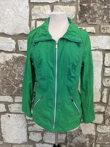 Zenergy by Chico's 2Pc Sweat Track Suit Capri Pants Jacket Green Sz 2 & 3 - Picture 3 of 6