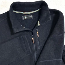Smartwool Hudson Trail Fleece Sweater Men’s Medium Navy 1/2 Zip Pullover Wool