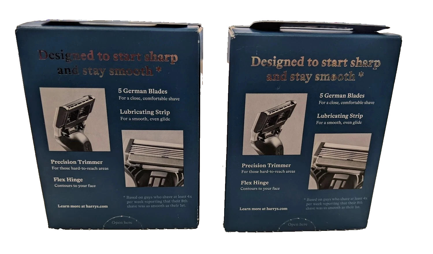 LOT OF 2  - New & Genuine! Harry's Men's Razor Blades 5 Blade Cartridges Refills