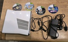Microsoft Xbox 360 Slim Special Edition White Console RARE TESTED working 