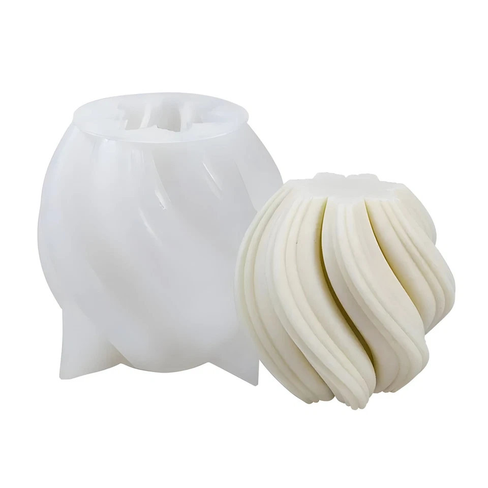 KOPPER-24 Kerzenform Silikon 3D Moderne Kerzen Kugel Formen Silikonform Kerzengießform