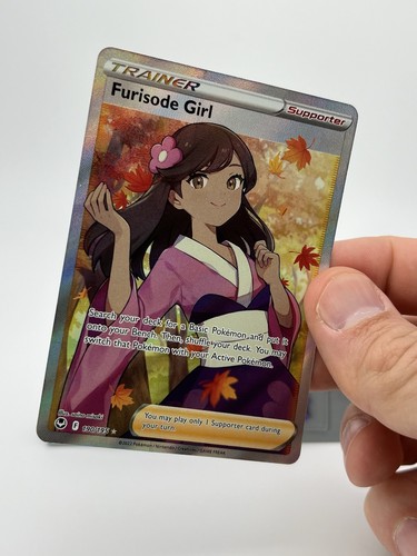 Furisode Girl 190/195 Full Art Trainer Silver Tempest Pokemon TCG NM/MINT - Picture 4 of 7