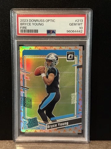 2023 Panini Donruss Optic - Rated Rookie Bryce Young #213 Fire Prizm (RC) PSA 10