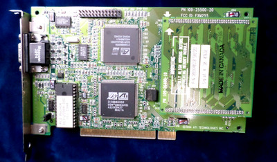 ATI Graphics PRO Turbo MACH64 GX 4MB PCI VGA 102-25507-20 retro 1994