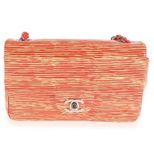 Chanel Red Striped Patent Mini Rectangular Classic Flap Bag
