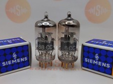 2x Siemens E88CC 6922 Gray Shields - Munich 1961/62 - Near NOS
