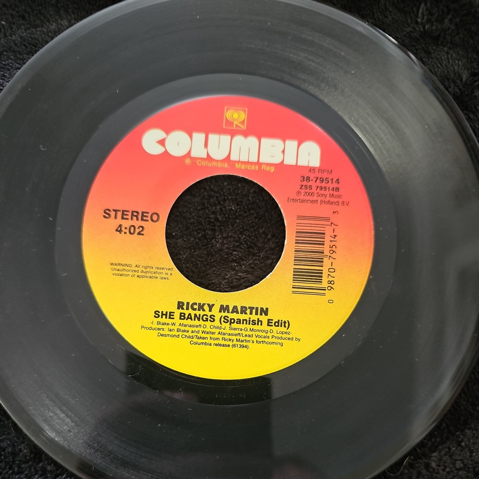 Ricky Martin - She Bangs (7" Single)